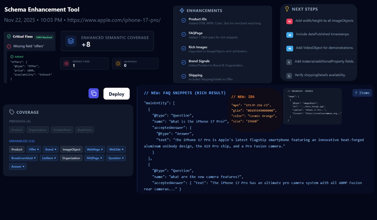 Schema Enhancer for Shopping & Product Results