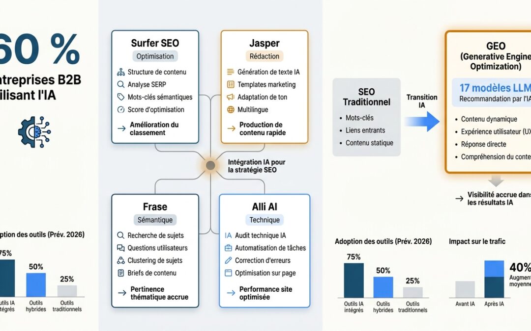Top AI-Powered SEO Tools Comparison 2026 : Surfer, Frase, Jasper et Alli AI