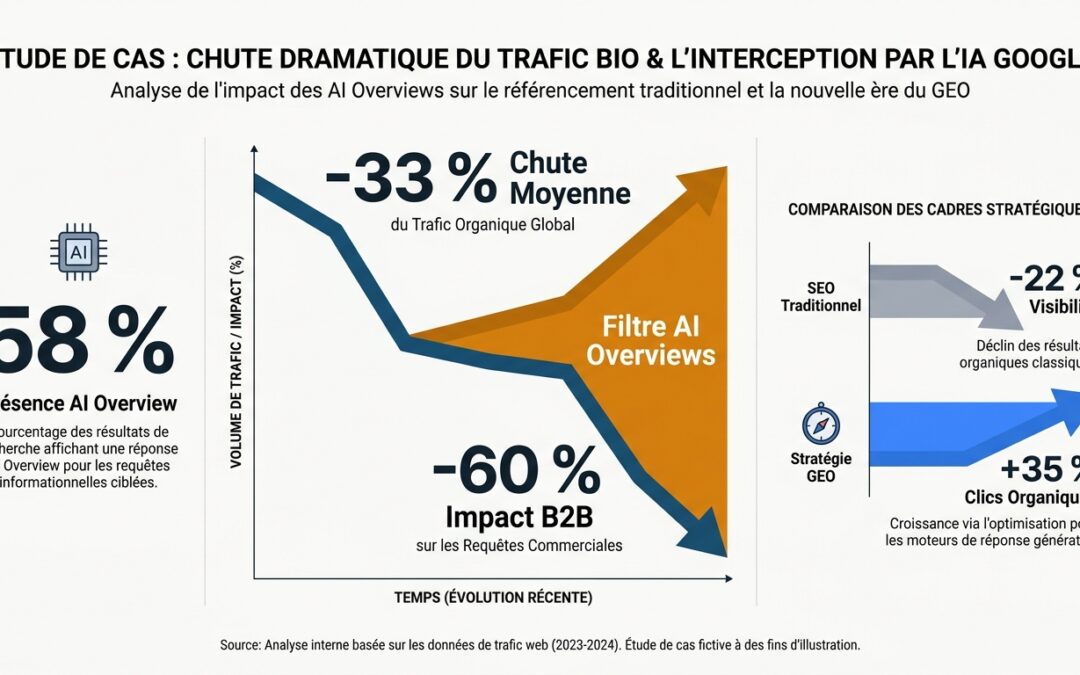 Étude de Cas 2026 : Chute de Trafic Google due aux Fausses Données IA