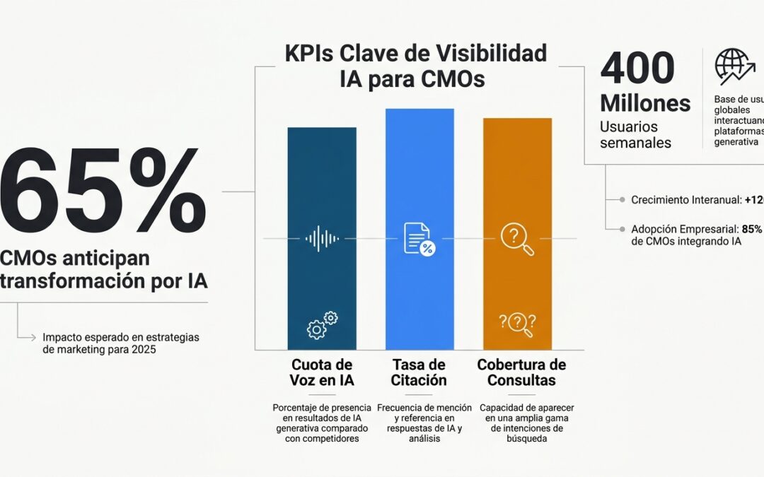 KPIs de visibilidad en IA imprescindibles para directores de marketing (CMOs)