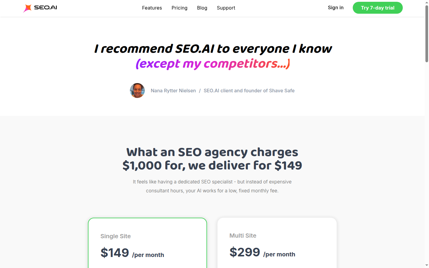 SEO.ai — tarifs (septembre 2026)